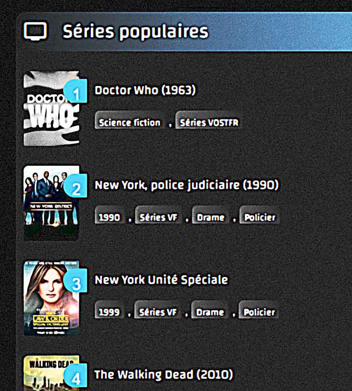 series populaires sur voirseries