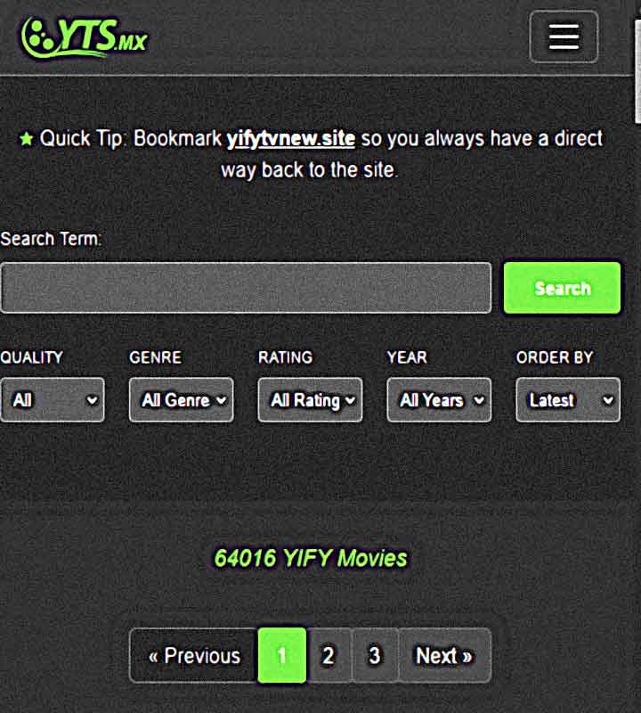 yts champ de recherche