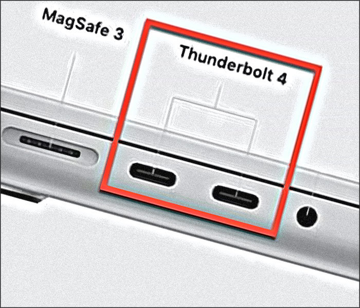 Port Thunderbolt sur MacBook Air