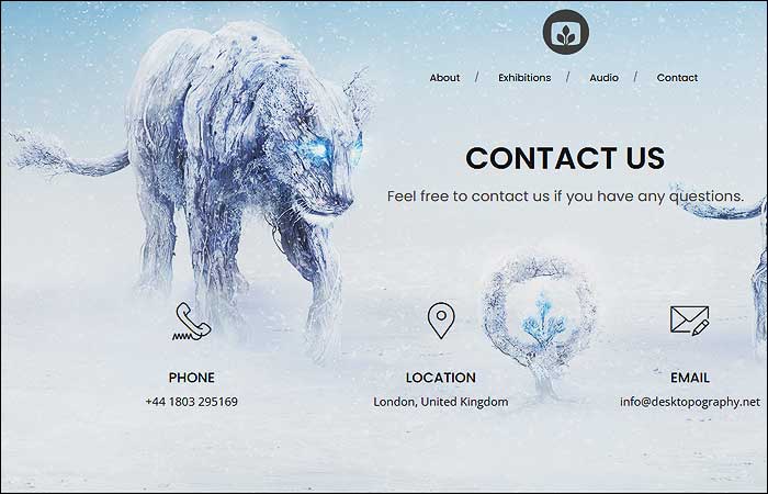 formulaire de contact desktopography