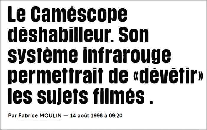 Caméscope déshabilleur