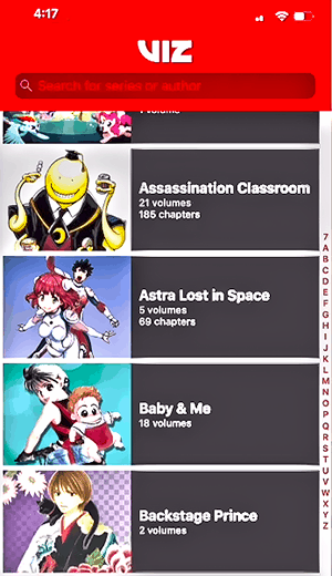 Viz Media application