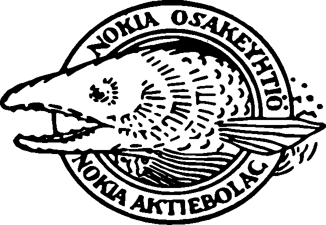 Le premier logo de Nokia en forme de poisson