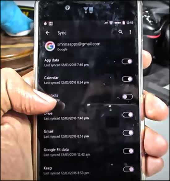 sauvegarde contacts compte Google