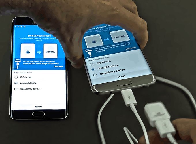Transfert contacts par câble usb