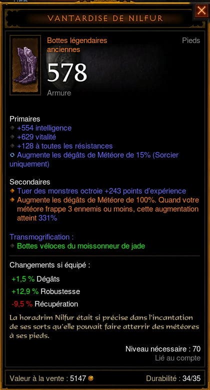 La vantardise de Nilfur existe déjà dans le patch 2.1, mais ses possibilités méritent d'être mises en exergue :)