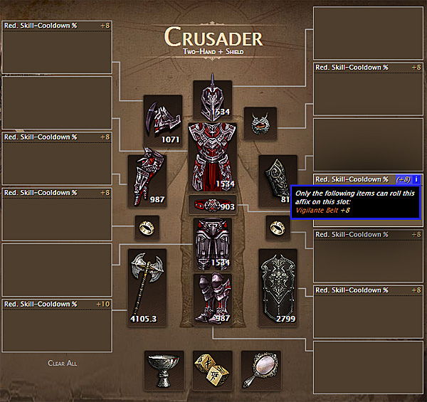 Affixe RDC sur Croisé Diablo 3