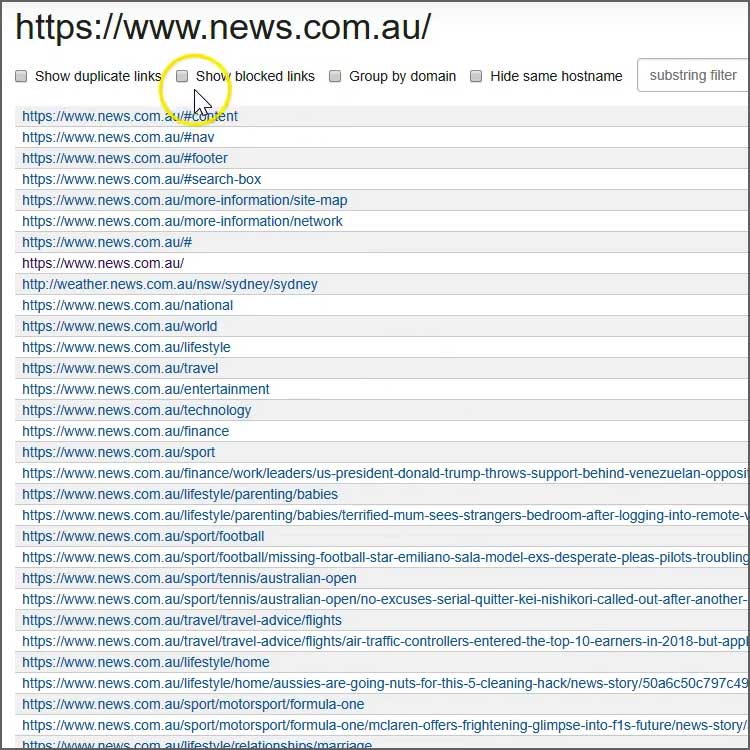 link grabber chrome extension