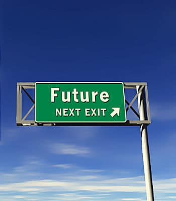Panneau pour sortir à la sortie "Futur"