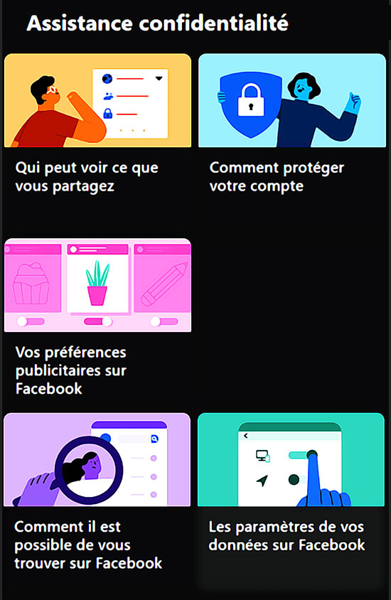 la nouvelle présentation des paramètres de confidentialité sur facebook