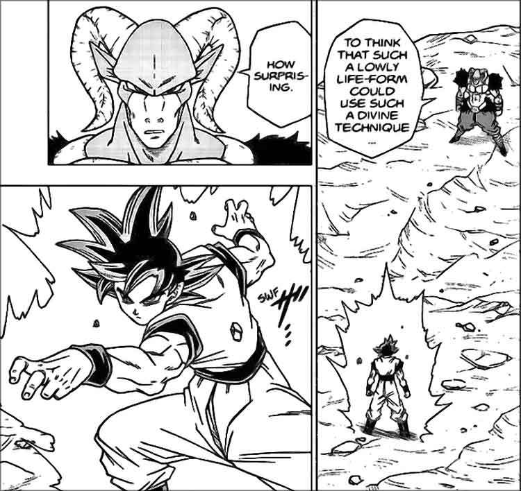Un extrait de Dragon Ball Super en manga papier