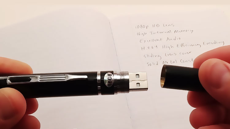stylo caméra espion