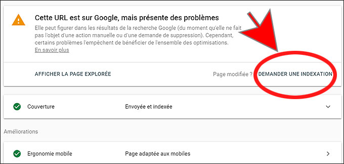 Webmaster Tools : Demander une indexation