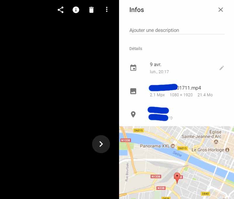 localisation google photos