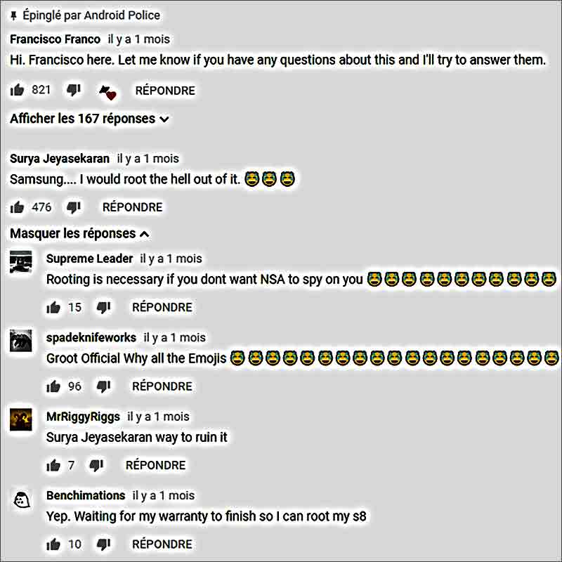 commentaires sur le rootage d'un android