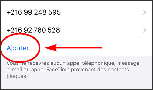 Bloquer un numéro Facetime