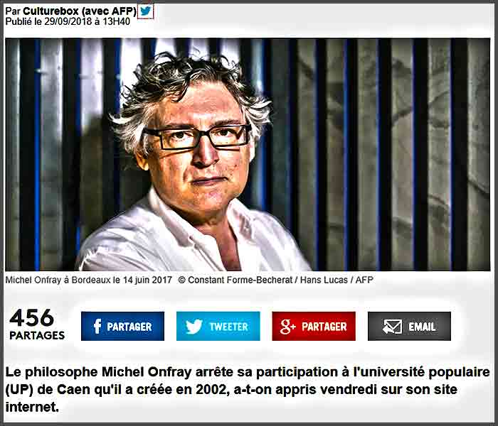Fin université de caen par Michel Onfray