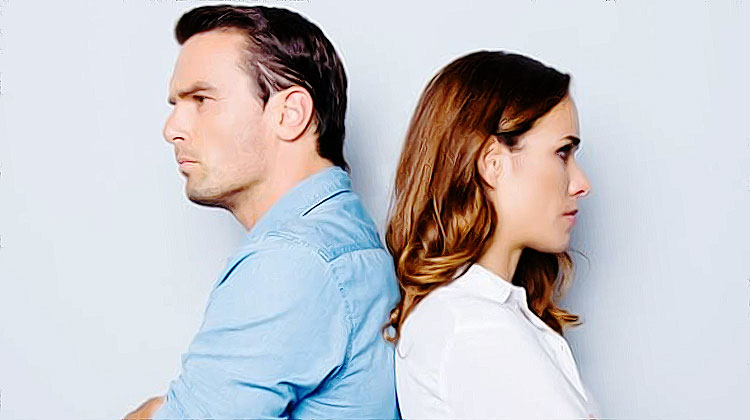 homme et femme en pleine periode de divorce
