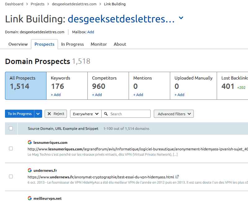 Semrush - Link Building