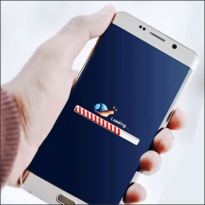 un telephone lent comme un escargot