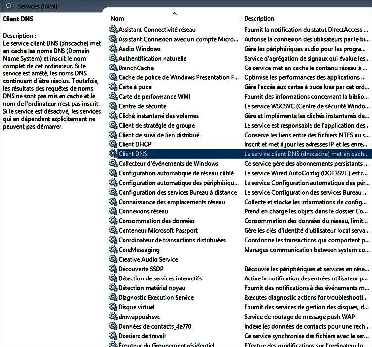 Client DNS services