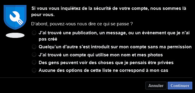 compte facebook compromis