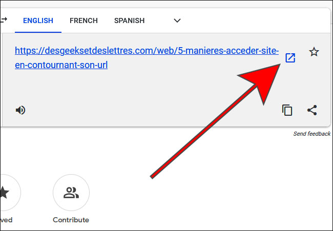 Google Translate url