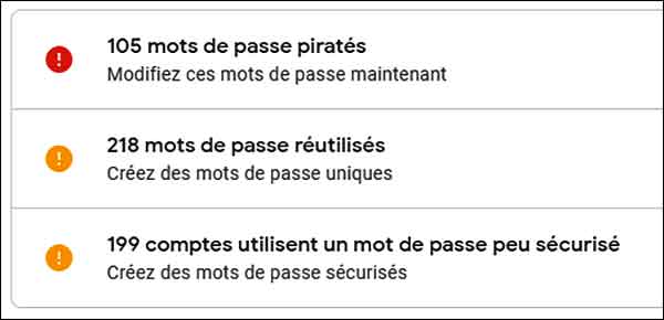 Mots de passe piratés à changer