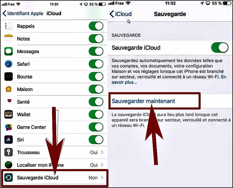 sauvegarder son iphone sur icloud