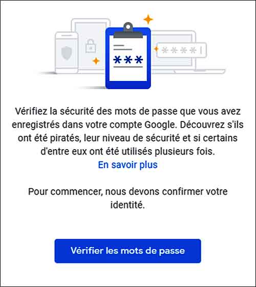 Vérifier la sécurité de vos mots de passe