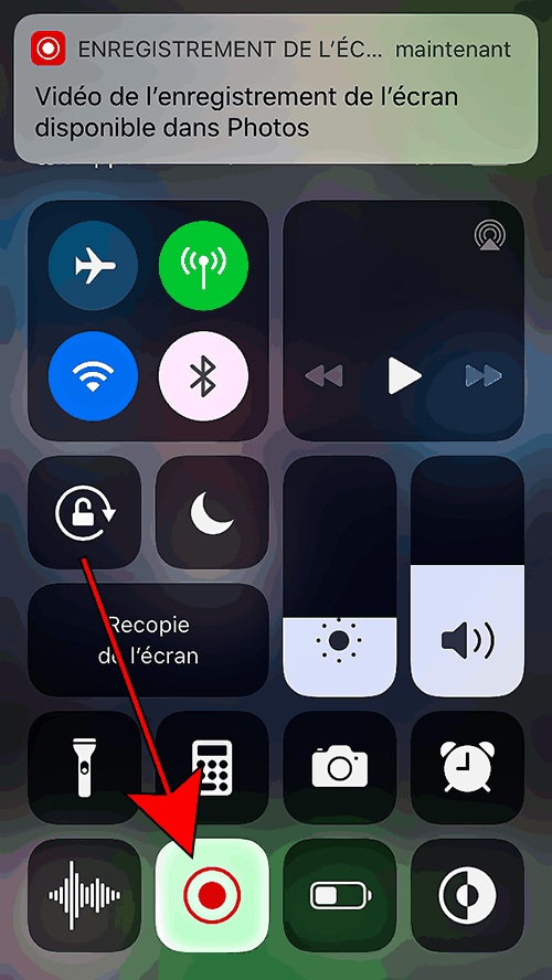 capture vidéo de l'écran d'un iphone