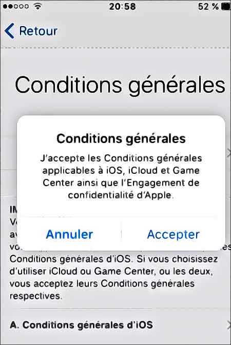 Conditions générales Apple
