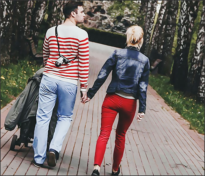 homme dominant et femme en couple