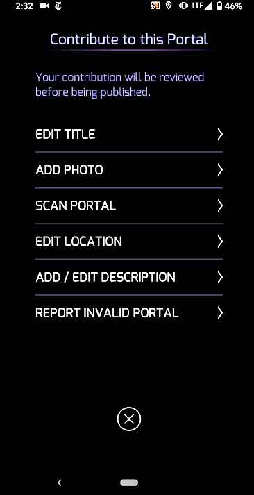 Ingress vous propose de décrire la vidéo du nouveau portail que vous venez de prendre