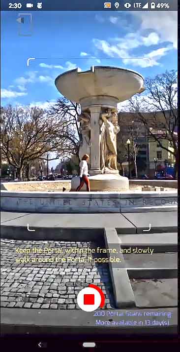 Scanner un monument dans Ingress pour en faire un portail gagné pour votre camp