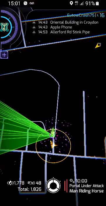La carte virtuelle dans Ingress
