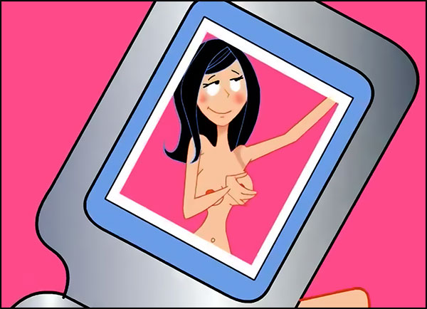recevoir une photo d'une femme nue dans son téléphone