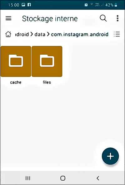 stockage internet vidéos instagram sur android
