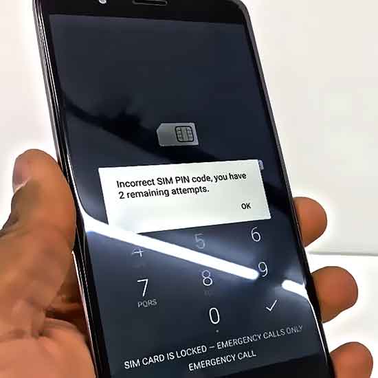 se tromper de code carte sim