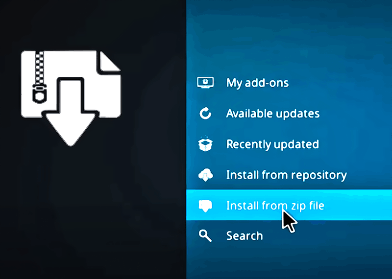 Kodi Exodus install from zip