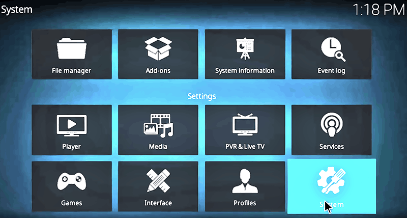 Kodi Exodus System