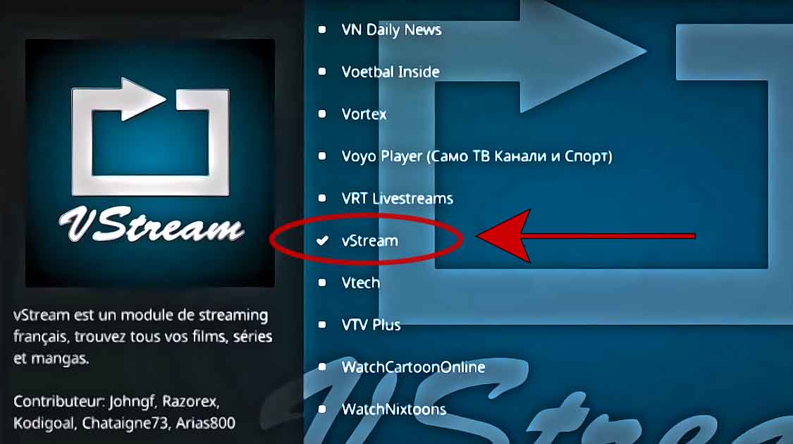 vstream kodi