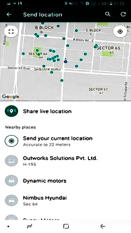 Whatsapp partager sa position en temps réel