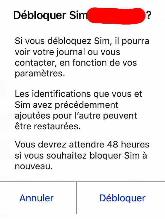 Debloquer personnes bloquees sur facebook