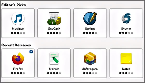 Fedora applications