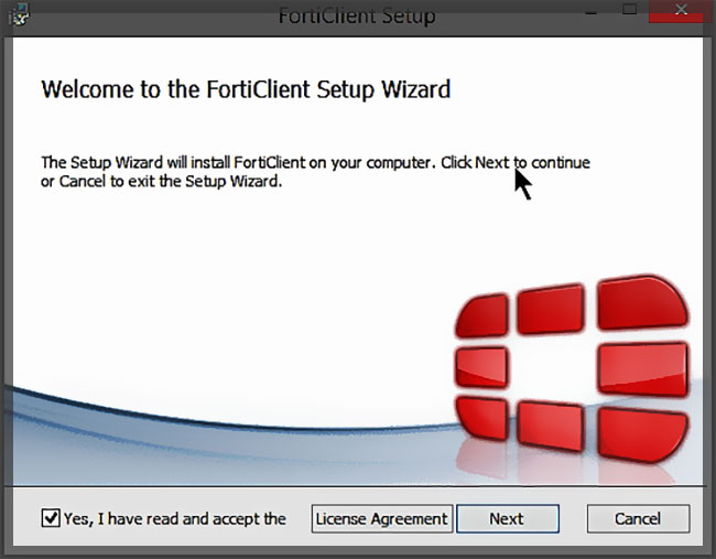 Forticlient setup