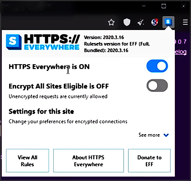 Utiliser le plugin "Https Everywhere" pour ne surfer que sur les pages sécurisées