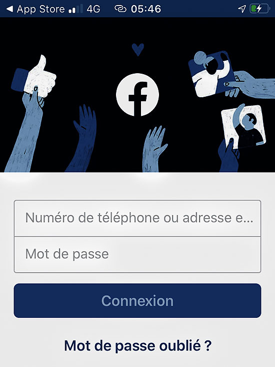 Ouvrir l'application Facebook