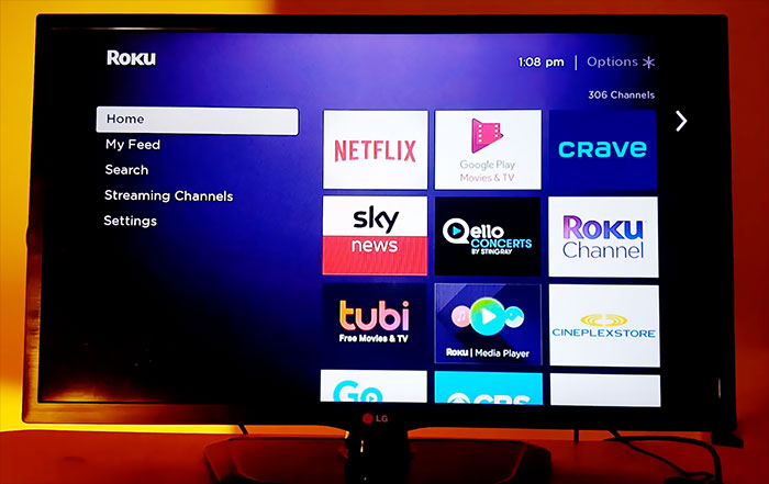 Roku à la télé