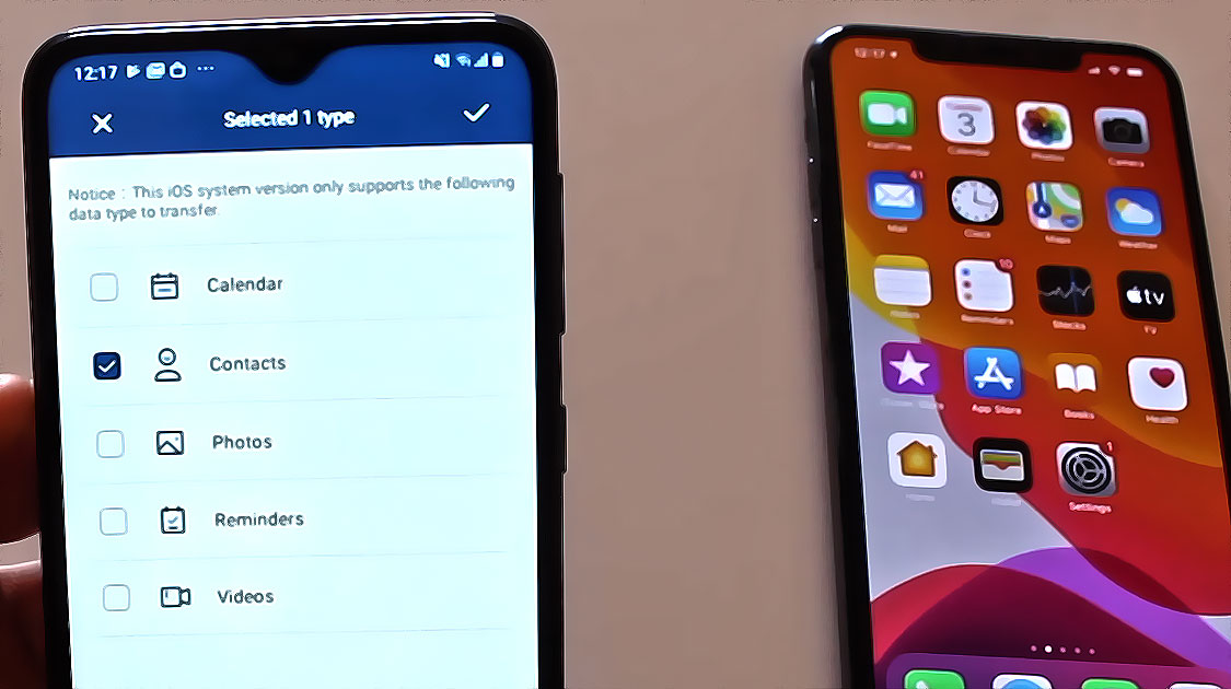 Transferer contact iPhone vers Android